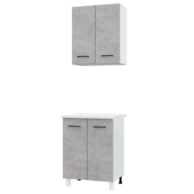 Кухня Trend 600, цвет Белый/Бетон