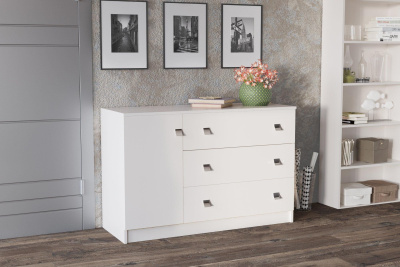 Комод Лофт 3 Белый