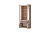 Шкаф с витриной 2V2D1S, JAZZ, цвет Каштан найроби/Оникс