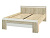 Кровать 1600 Эдем-1 Дуб сонома / Белый жемчуг спальное место 160х200 см ЛДСП без подъемного механизма